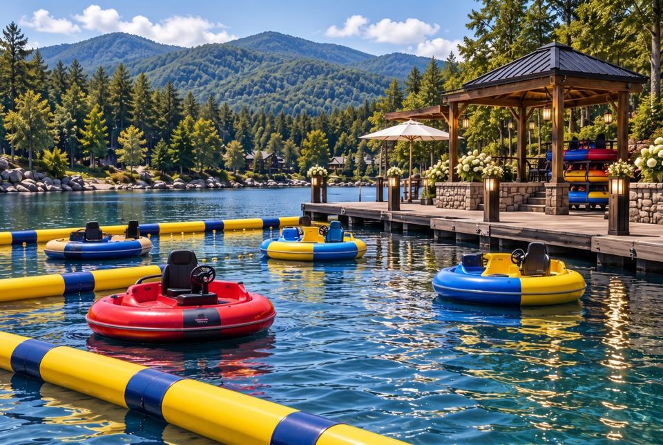 Lake Attractions & Gazebo concept rendering