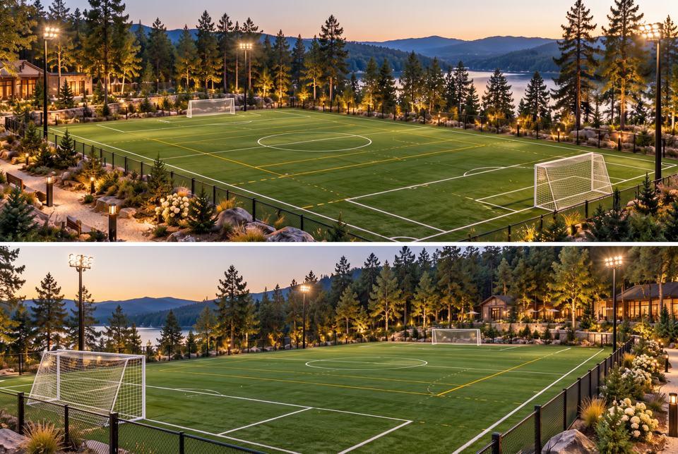 Football & soccer field concept rendering