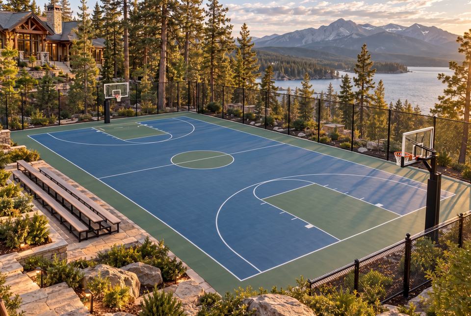Outdoor basketball concept rendering