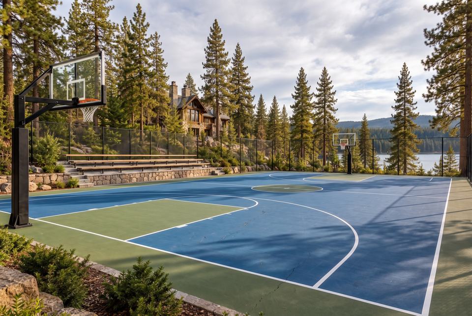 Outdoor basketball concept rendering