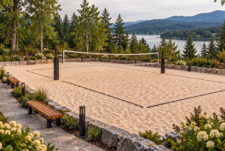 Sand volleyball concept rendering