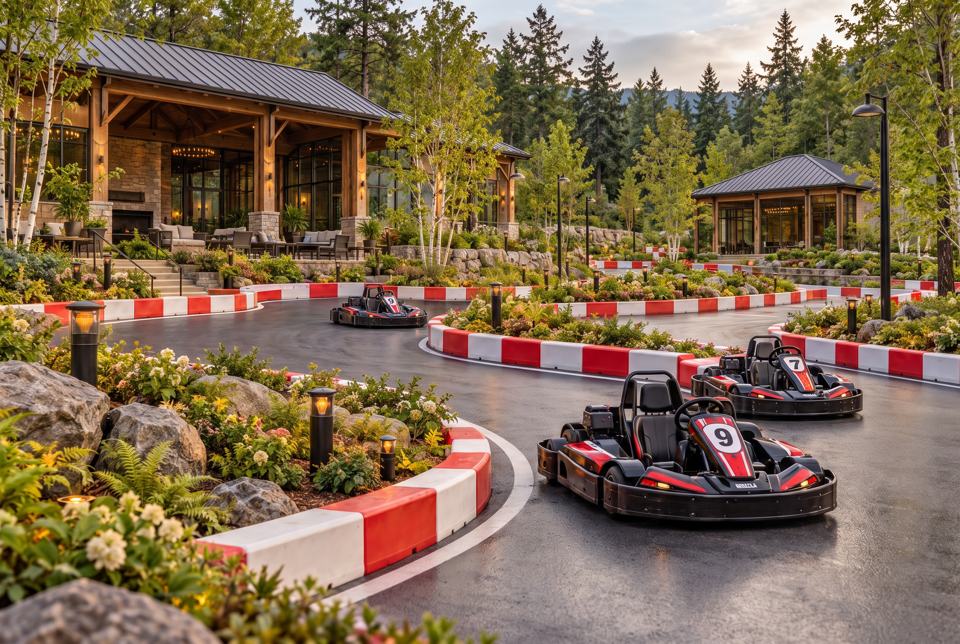Go-kart circuit concept rendering