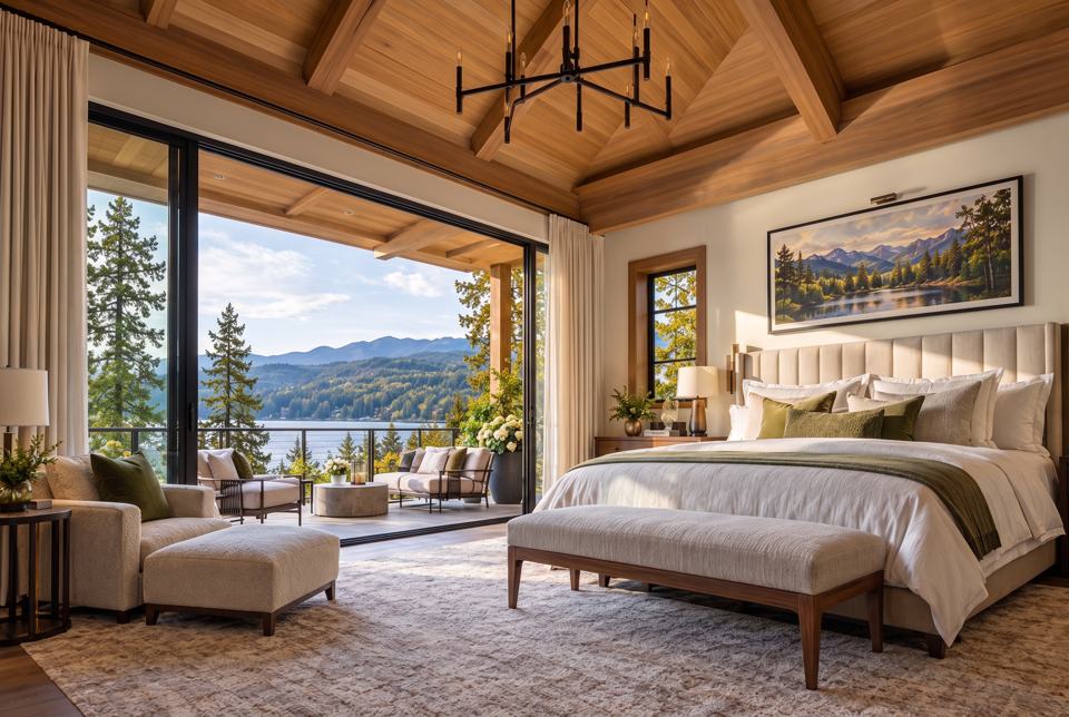 Arrival, living & bedrooms concept rendering